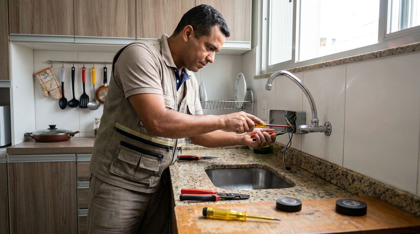 Instalação em Cozinha ou Área Gourmet em Atibaia‑SP